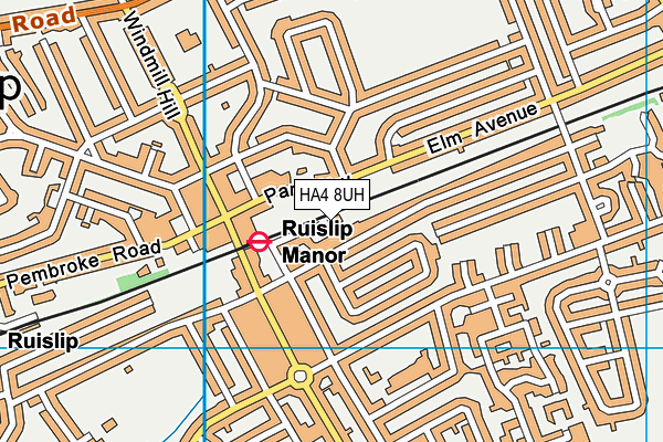 HA4 8UH map - OS VectorMap District (Ordnance Survey)
