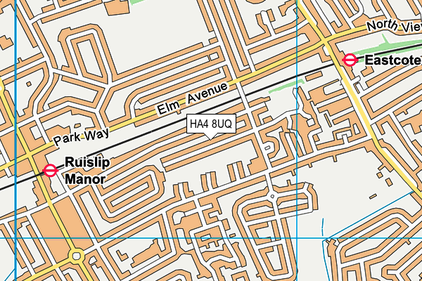 HA4 8UQ map - OS VectorMap District (Ordnance Survey)