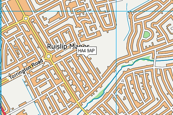 HA4 9AP map - OS VectorMap District (Ordnance Survey)