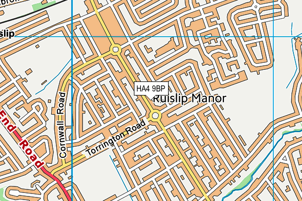 HA4 9BP map - OS VectorMap District (Ordnance Survey)