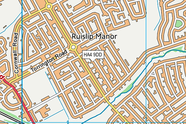 HA4 9DD map - OS VectorMap District (Ordnance Survey)