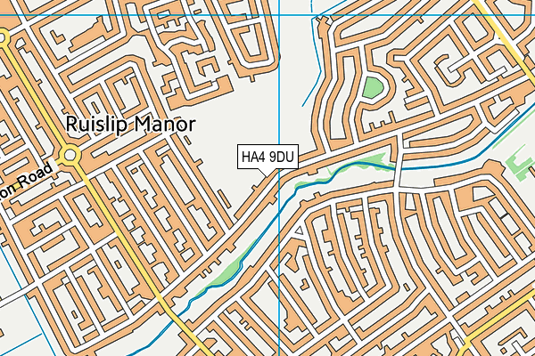 HA4 9DU map - OS VectorMap District (Ordnance Survey)