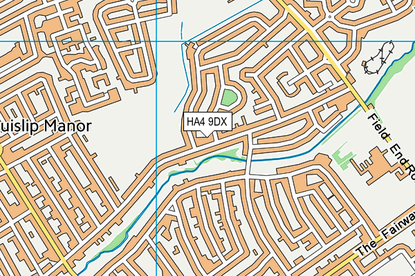HA4 9DX map - OS VectorMap District (Ordnance Survey)