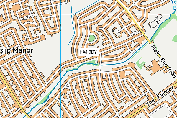 HA4 9DY map - OS VectorMap District (Ordnance Survey)