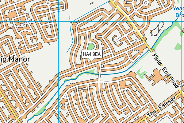 HA4 9EA map - OS VectorMap District (Ordnance Survey)
