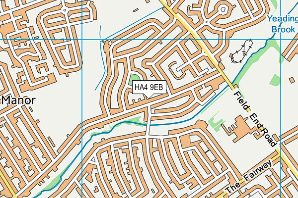 HA4 9EB map - OS VectorMap District (Ordnance Survey)