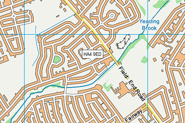 HA4 9ED map - OS VectorMap District (Ordnance Survey)
