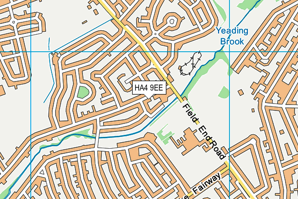 HA4 9EE map - OS VectorMap District (Ordnance Survey)