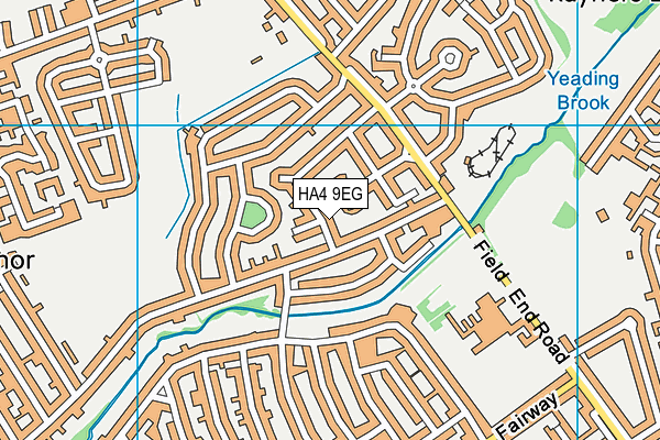 HA4 9EG map - OS VectorMap District (Ordnance Survey)