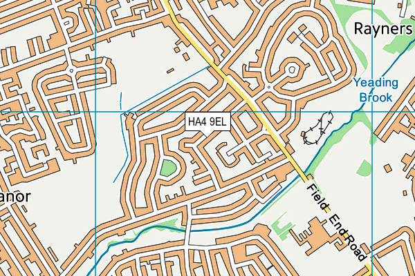 HA4 9EL map - OS VectorMap District (Ordnance Survey)