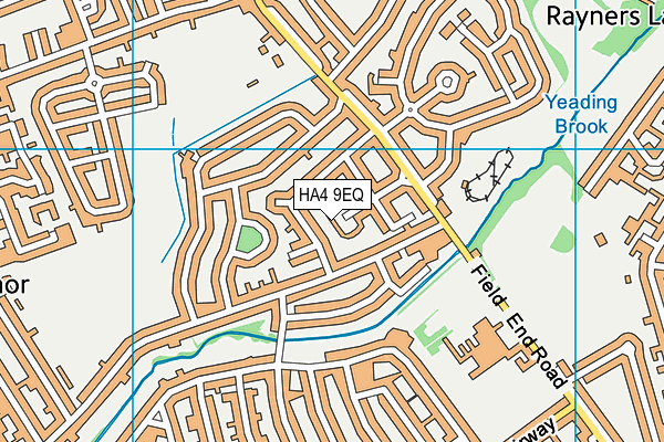 HA4 9EQ map - OS VectorMap District (Ordnance Survey)
