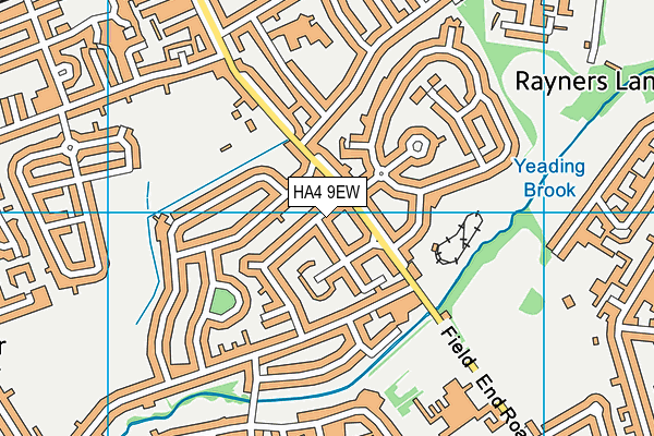 HA4 9EW map - OS VectorMap District (Ordnance Survey)