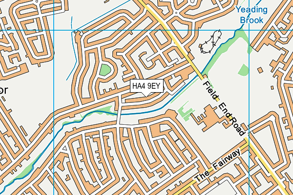HA4 9EY map - OS VectorMap District (Ordnance Survey)