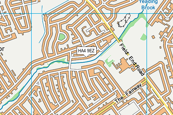 HA4 9EZ map - OS VectorMap District (Ordnance Survey)