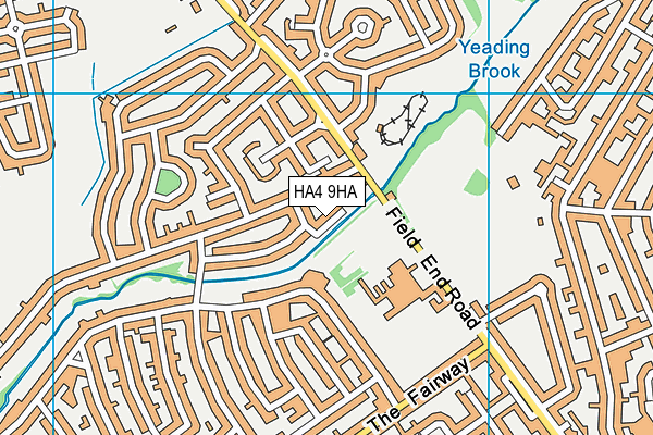 HA4 9HA map - OS VectorMap District (Ordnance Survey)