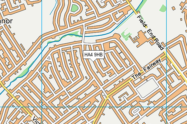 HA4 9HB map - OS VectorMap District (Ordnance Survey)