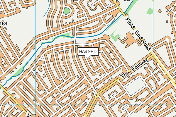HA4 9HD map - OS VectorMap District (Ordnance Survey)