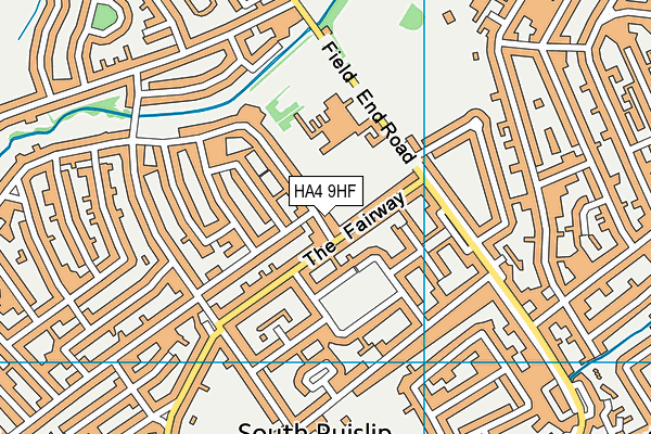 HA4 9HF map - OS VectorMap District (Ordnance Survey)