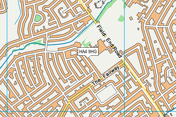 HA4 9HG map - OS VectorMap District (Ordnance Survey)