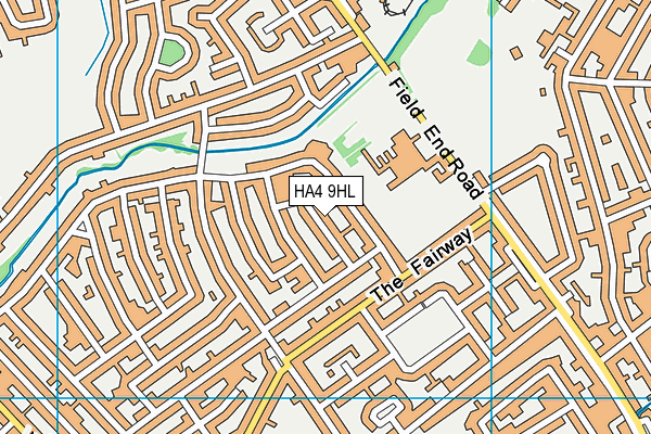 HA4 9HL map - OS VectorMap District (Ordnance Survey)