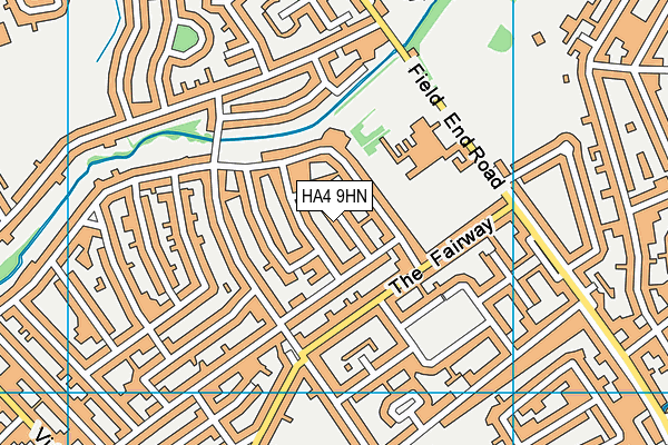 HA4 9HN map - OS VectorMap District (Ordnance Survey)