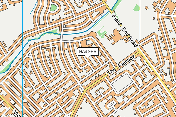 HA4 9HR map - OS VectorMap District (Ordnance Survey)