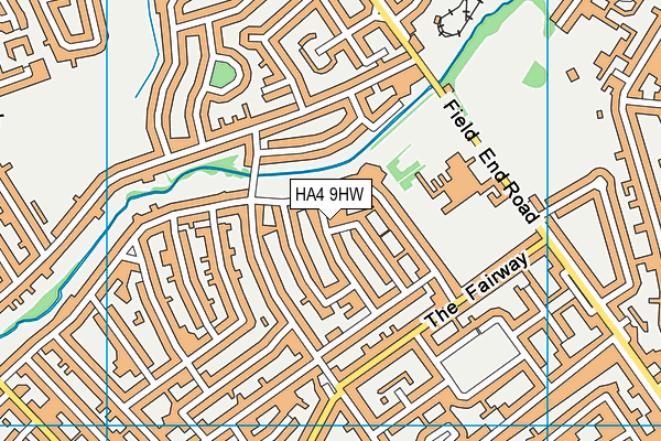 HA4 9HW map - OS VectorMap District (Ordnance Survey)