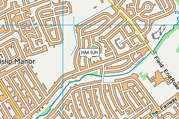 HA4 9JH map - OS VectorMap District (Ordnance Survey)