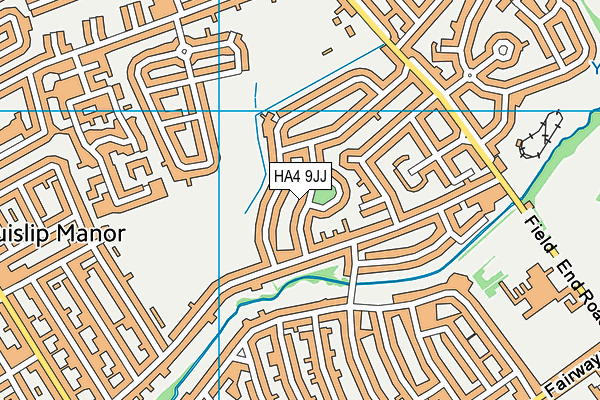 HA4 9JJ map - OS VectorMap District (Ordnance Survey)