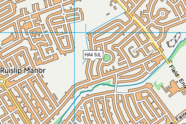 HA4 9JL map - OS VectorMap District (Ordnance Survey)