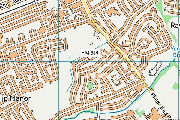 HA4 9JR map - OS VectorMap District (Ordnance Survey)