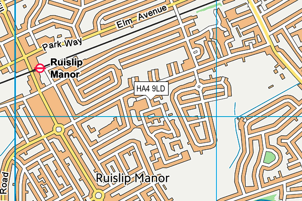 HA4 9LD map - OS VectorMap District (Ordnance Survey)