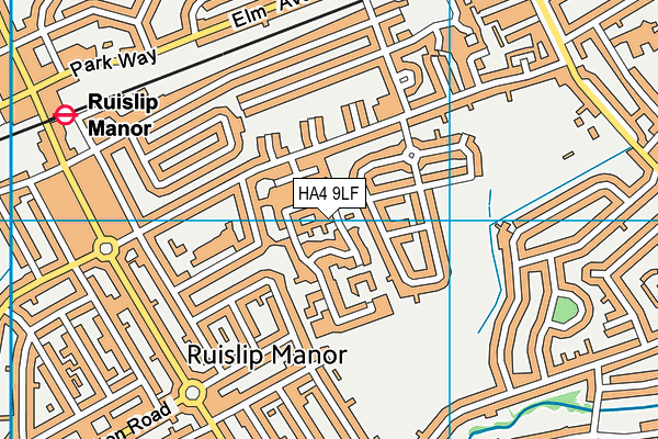 HA4 9LF map - OS VectorMap District (Ordnance Survey)