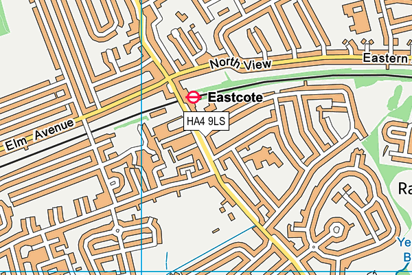 HA4 9LS map - OS VectorMap District (Ordnance Survey)