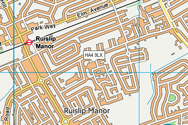HA4 9LX map - OS VectorMap District (Ordnance Survey)