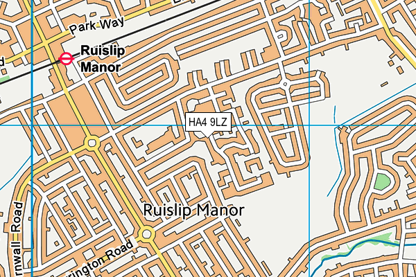 HA4 9LZ map - OS VectorMap District (Ordnance Survey)