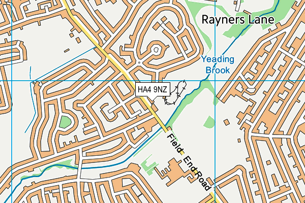 HA4 9NZ map - OS VectorMap District (Ordnance Survey)
