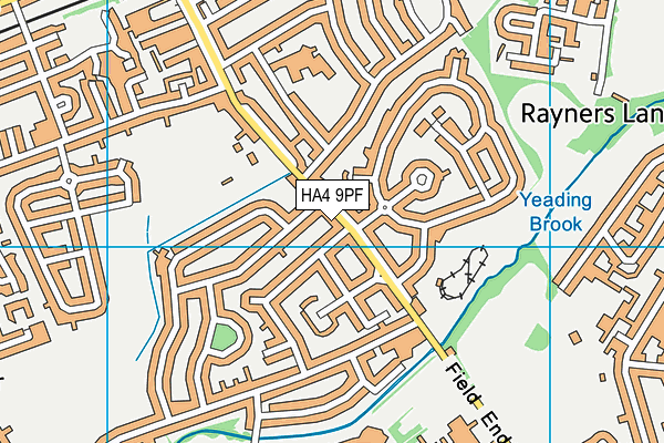 HA4 9PF map - OS VectorMap District (Ordnance Survey)