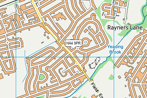HA4 9PR map - OS VectorMap District (Ordnance Survey)