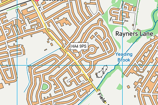 HA4 9PS map - OS VectorMap District (Ordnance Survey)
