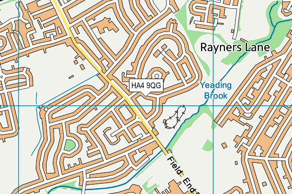 HA4 9QG map - OS VectorMap District (Ordnance Survey)