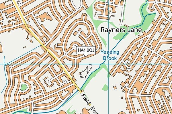 HA4 9QJ map - OS VectorMap District (Ordnance Survey)
