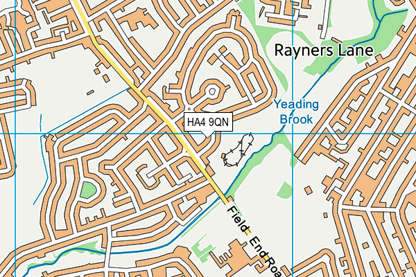 HA4 9QN map - OS VectorMap District (Ordnance Survey)