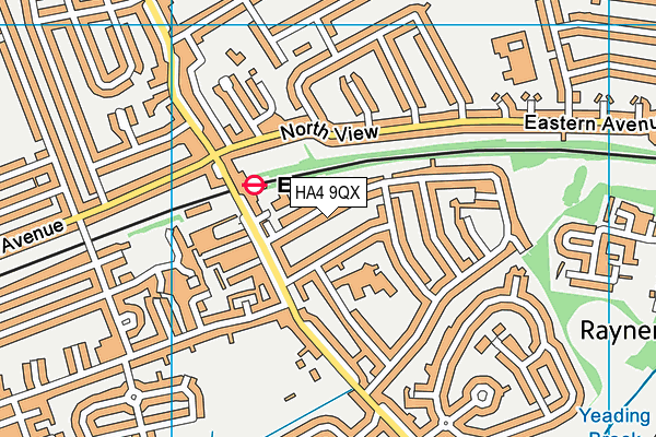 HA4 9QX map - OS VectorMap District (Ordnance Survey)