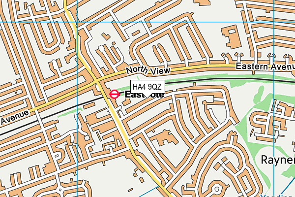 HA4 9QZ map - OS VectorMap District (Ordnance Survey)