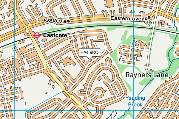 HA4 9RQ map - OS VectorMap District (Ordnance Survey)