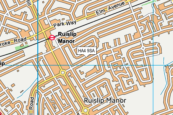 HA4 9SA map - OS VectorMap District (Ordnance Survey)