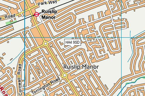 HA4 9SD map - OS VectorMap District (Ordnance Survey)
