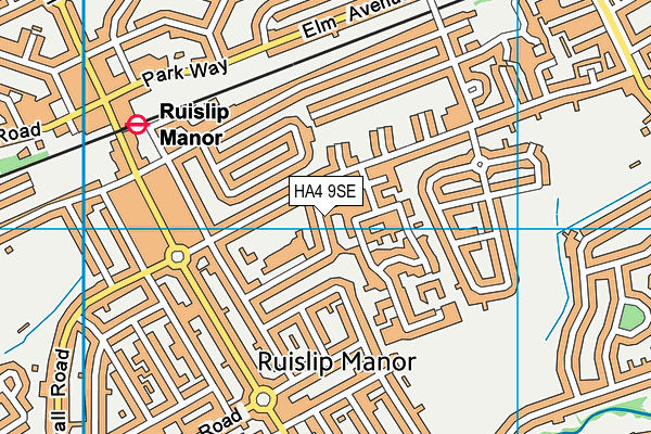 HA4 9SE map - OS VectorMap District (Ordnance Survey)
