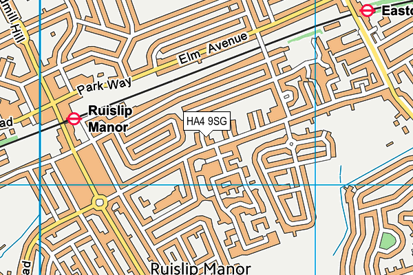 HA4 9SG map - OS VectorMap District (Ordnance Survey)